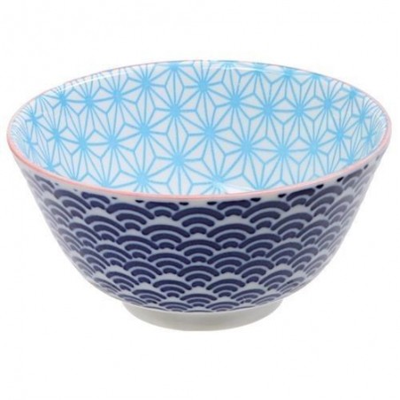 Bol à riz - Tokyo Design - Star Wave Ligth blue Dark blue