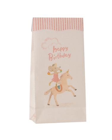Pochette cadeau anniversaire rose - 23 x 10 cm - Maileg - 15-6601-00