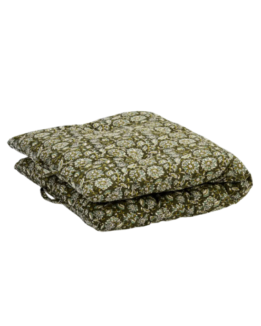MP-60100-330 Matelas coton - 60 X 100 cm - Imprimé - Madam Stoltz - Dark green