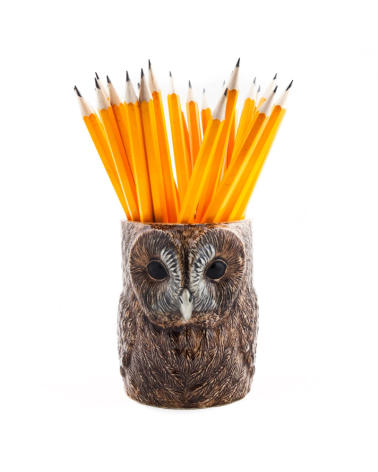 Pot à crayons - Chouette hulotte - Quail