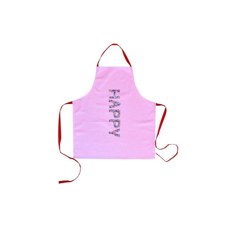 Tablier en coton - Rice - Happy pink