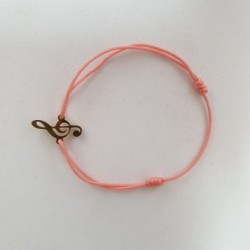 Bracelet Clé de Sol - Rose saumon - Nusa Dua