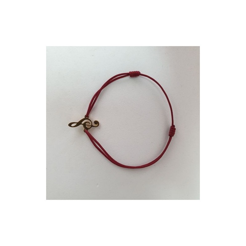 Bracelet Clé de Sol - Rouge bordeaux - Nusa Dua