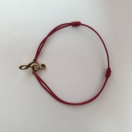 Bracelet Clé de Sol - Rouge bordeaux - Nusa Dua