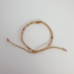Bracelet or - Perles rosées - Nusa Dua