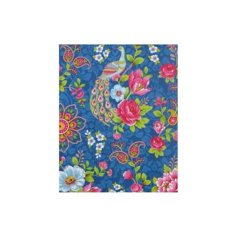 Papier peint Flowers In The Mix - Bleu - ref 313054