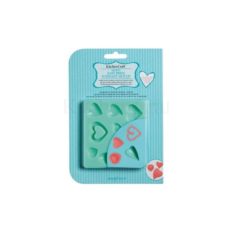 Moule silicone - coeur - bleu