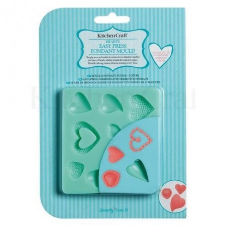 Moule silicone - coeur - bleu