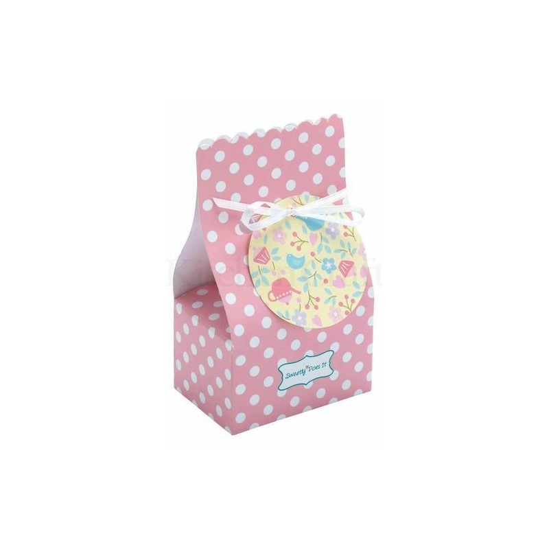 Lot de 8 sacs cadeaux - friandise - rose