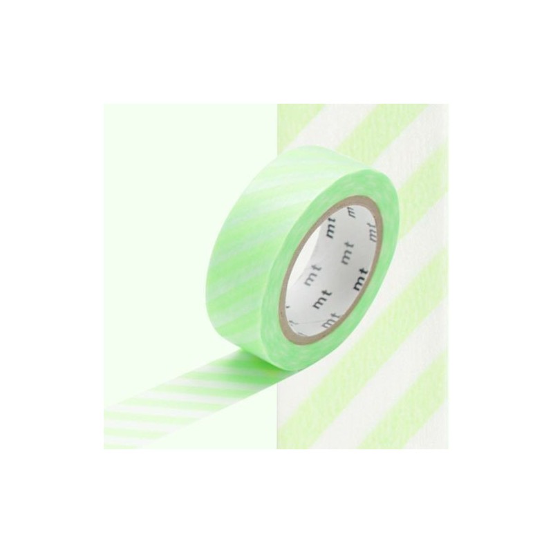 Masking tape - MT - rayure vert fluo