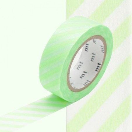 Masking tape - MT - rayure vert fluo