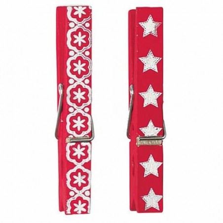 Lot de 12 pinces à linge Greengate assorties