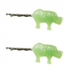 Epingle à cheveux - Rice - Rhinocéros vert