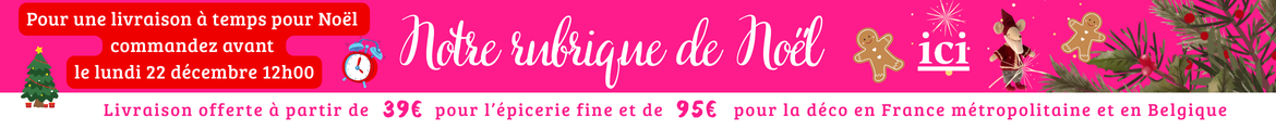 Livraison offerte à partir de 39 € pour l'épicerie fine et 95 € pour la déco